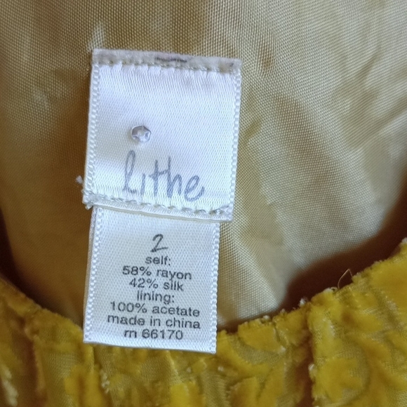 Antropologe Mustard Lace Mini Dress - Picture 4 of 16